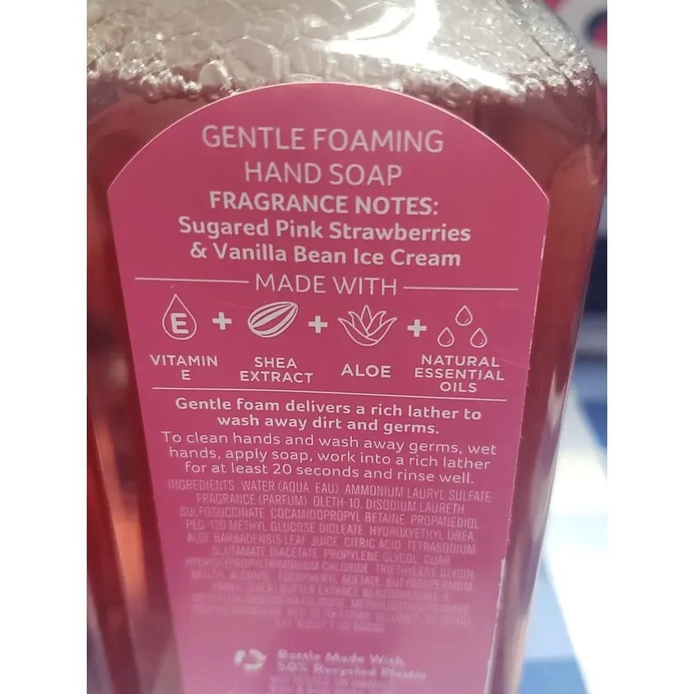 BBW Sweet Strawberry Scoop Gentle Foaming Hand Soap 2 Pack